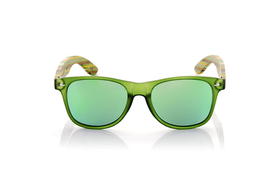 Gafas de Madera Natural de Bambú modelo SKA GREEN - Venta Mayorista y Detalle | Root Sunglasses® 